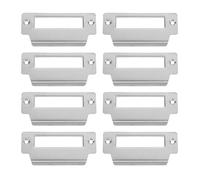 PACKOVE 8pcs Stainless Steel Door Strike Plate Security Reinforcement Kit with Practical Door Guard Plates for Home and Office Repair