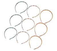 PACKOVE 9PCS Plastic Teeth Headbands for Women Non-slip Thin Hairbands for Curly Short Hair Lightweight Makeup Skincare Hair Accessories in Dark Secure Grip Minimalist Style