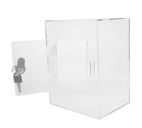 PACKOVE Acrylic Donation Box Lockable with Keys for Raffles and Employee Feedback Collection