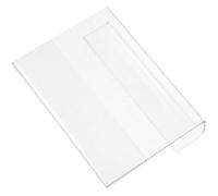 PACKOVE Acrylic Hanging Name Plate Double-Sided Office Desk Card Holder 12x8x2cm Badge Display Tag for Workstation Partition