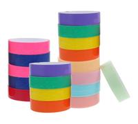 PACKOVE Adhesive Sticky Ball Tape 18 Rolls Colored DIY Tapes for Boys and and Students Fidget and Decorative Use Mixed Vibrant Colours Plastic