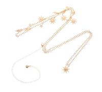 PACKOVE Adjustable Metal Link Waist Belt with Decorative Sunflower Charm Lightweight Women S Body Chain for Dresses and Jeans Versatile Sizing for Parties and Everyday Wear Golden Waist