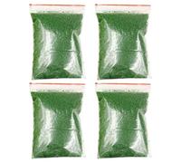 PACKOVE Artificial Grass Sponge Material Green 4 Bags Scatter Powder Wear Resistance and Safe for Time Use for Model Building for Scene Making and Railway Landscape Decoration