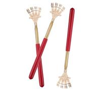 PACKOVE Back Scratchers for with 3pcs Multifunctional Telescopic Stainless Steel Scraper and Foot, Sturdy Extendable Design Itch Relief and Relaxation at Home Or Office