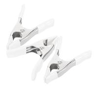 PACKOVE Backdrop Clips Spring Clamps, 3Pcs 4 Inch White, Portable, Protecting Items from Damage, for Photography and Crafts