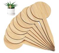 PACKOVE Bamboo Plant Labels Miniature Plaque Ornaments 20 Pcs T Shape for Seedlings Labeling Reusable Modern Style Plant Signposts in Nursery and Landscaping