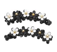 PACKOVE Banana Hair Clips to Hold in Place 2pcs Acrylic Five-petaled Flower Design Non- Hair Accessories and Elegant Style for Women for Wedding Or