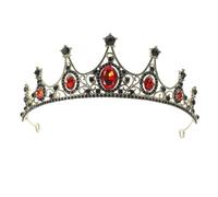 PACKOVE Baroque Black Crown Baroque Queen Crown Rhinestone Tiara Crown Crystal Gothic Crown Tiara Crystal Headpiece for Women Birthday Party Prom