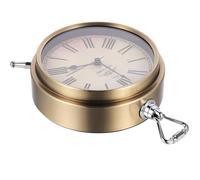 PACKOVE Battery Operated Alarm Clock Retro Alarm Clock Silent Metal and Glass Farmhouse Style Rustic Style for People Who Need Complete Silence When Sleeping Room Decor