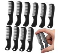 PACKOVE Beard and Hair Combs 10Pcs Pocket Sized for Men Grooming Mustache Styling with Mini Buckle for Everyday Use