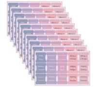 PACKOVE Bible Index Tabs for Study 10 Sheets Adhesive Page Markers with Sunset Gradient, 200x127mm, Decorative Bible Book Tabs for Christian Journaling and Annotation