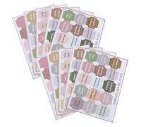 PACKOVE Bible Index Tabs Set 10pcs Boho Style Laminated Self-Adhesive Bible Page Markers Notetaking and Study Colorful Handwritten Book Labels for Women and Men