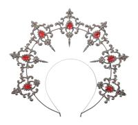 PACKOVE Birthday Queen Headband Baroque Goddess Crown Headpiece Vintage Hair Accessories Lightweight Versatile Style Metal Sun Shape for Women Parties and Birthdays