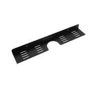 PACKOVE Black Wall Storage Holder Aluminum Alloy Wall-mounted Storage Shelf Hollow-out Structure Practical Quick Drying Bathroom Organizer Rack for Toilet and Mirror Front