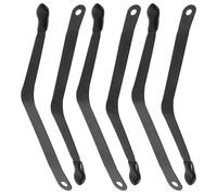 PACKOVE Book Stand Steel 6 Sets Page Clip Holder Page Retaining Clips Black Adjustable Non-Slip for Cookbooks Church and Orchestral Practice Students and Musicians