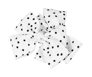 PACKOVE Bow Shoe Buckles White Dot Pattern Shoe Clips Detachable Vintage Wedding Accessories for Women