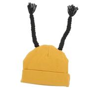 PACKOVE Braid Wig Hat for Warm Knitted Accessory Cute Ginger Color Soft Material for Circumference for Photoshoots and Everyday Wear