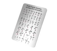PACKOVE Braille Alphabet Board for Beginners Raised Dots Teaching Aid with Numbers Punctuation Essential Educational Tool for Blind Adults Durable Reliable Braille Learning Resource