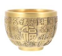 PACKOVE Brass Fortune Basin Treasure Bowl Unique Golden Basin Desktop Decoration Brings Blessing Wealth Housewarming