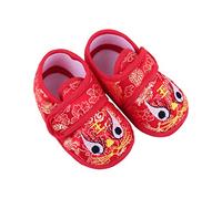 PACKOVE Breathable Cartoon Shoes Tiger Head Design Non-Slip Soft Sole Comfortable First Walking Shoes for Months Boy Girl Red