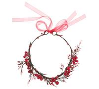 PACKOVE Bridal Berry Flower Crown Hair Accessory for Bridesmaids Vintage Wedding Headpiece Christmas Party Headband Floral Headpiece for Brides