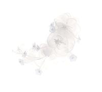 PACKOVE Bridal Headpiece for Women Chiffon Flower Hairpin Fashion Wedding Headpiece Elegant Headdress Hair Accessories for Bridal Wedding Guest Hen Party