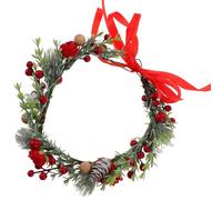 PACKOVE Bride Flower Headband Green Leaf Wreath Headband Comfortable to Wear Decorative Cloth Material Lightweight Chic Floral Hair Accessory for Party and Photography