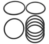 PACKOVE Buddhist Bowl Rubber Ring Set 7Pcs Black Rubber Cushions with Fixing Feature for Yoga, Home Rituals, and Crystal Singing Bowls