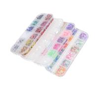 PACKOVE Butterflies Nail Sequins DIY Manicure Supply 4 Boxes Assorted Color Plastic Nail Art DIY Glitters Sequins No Special Skills Required Romantic Lovely Style