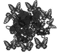 PACKOVE Butterfly Embroidered Lace Patches 30Pcs Multi-Size Double-Layer for Wedding Dress Bag Decoration DIY Clothing Accessories