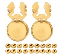 PACKOVE Button Covers Clip-on Golden Copper for 20pcs Brass Button Caps Mens Shirt Studs Suitable for Workwear and Denim Jackets for Wedding Attire