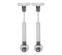 PACKOVE Cabinet Support Rods Vertical Lift Hinge 2pcs Hydraulic Gas Struts with Soft Closing Feature, Iron and Material, Space Saving and Safe for Kitchen Cupboard Doors and Beds