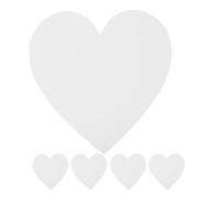 PACKOVE Canvas Boards Heart Shaped for Painting and Sketching 5pcs Panels with Versatile Use Made of Material Suitable for Artists and Students