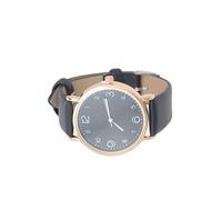 PACKOVE Casual Ladies Watch Quartz Watch Black Pu Leather Strap Simple Surface Design Comfortable to Wear Working Party