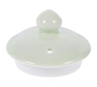 PACKOVE Ceramic Lid with Wear Resistance and Easy to Use Features Suitable for Camping and Staying at Home Ceramic Teapot Lid Replacement for Tea Cup Cover, Light Green