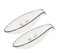 PACKOVE Ceramic Spoon Rest Holder Kitchen Scoop Rest in Beige 2pcs with Grease-Resistant Surface, Sturdy Porcelain Material for Soup Spoons and Small Scoops, for Everyday Cooking