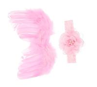 PACKOVE Chic Photo Headband with Angel Wings Comfortable Costume Prop for Reusable Pink Decor for Newborn Photography and Special Occasions