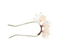 PACKOVE Chinese U Shaped Hair Fork Elegant Floral Hair Stick for Buns Vintage Hairpin for Weddings for Qipao Intricate Craftsmanship Classical Aesthetics
