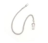 PACKOVE Classic Silver Plated Pocket Watch Chain Lobster Claw 14inch Sturdy Construction Shiny Finish Secure for Men