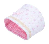 PACKOVE Cosmetic Storage Basket Small Quilted Cotton Makeup Organizer with Elegant Lace Bow Design for Desks and Offices, Versatile Multi-Purpose Storage Bin for Little Items and Skincare