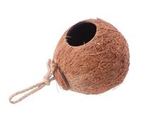 PACKOVE Creative Hollow Coconut Material Coconut Shell Bird Nest with Practical Design for Small Pets and Finches as Photography Prop or Patio Birdhouse