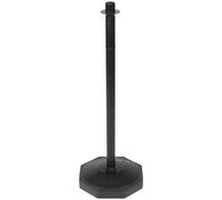 PACKOVE Crowd Security Post Plastic Stanchion with Stable Base, Black Safety Barrier for Outdoor Shopping Centres, Restaurant Entrances, Exhibition Venues, and Urban Areas