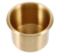 PACKOVE Cup Holder Insert for Car and Sofa Brass Recessed Anti-spill Cup Holder 6.7x5.5cm Suitable for Rv Boat and Couch