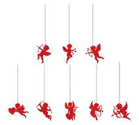 PACKOVE Cupid with Unique Romantic Design Hanging Decorations 8pcs Valentine's Day Paper Ornaments Fade-resistant to Create a Cozy Party Atmosphere for Wedding and Hotel Use