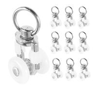 PACKOVE Curtain Silent Pulley 20Pcs Twin Wheeled Alloy Rollers for Multi-Specification Straight and Curved Curtain Rail Tracks