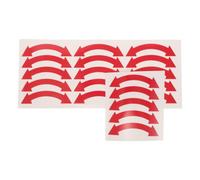PACKOVE Curved Arrow Pipeline Flow Direction Markers for Industrial Environment Plastic and Metal Pipes, for 20pcs Red Strong Adhesion PVC Self-Adhesive Material Factory Equipment