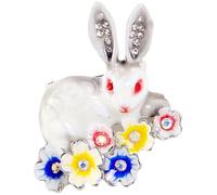 PACKOVE Cute Easter Rabbit Brooch Alloy Lapel Pin Rhinestone Bunny Design for Women, Elegant Alloy Breastpin Clothing Decoration, for Occasion