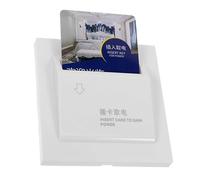 PACKOVE Delayed Power-off Card-operated Switch with Three-wire Design, White PC Material Wall Plate for Guest Rooms and Hotels, Efficient Electricity Management and Automatic Power