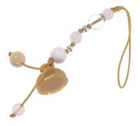 PACKOVE Delicate Yellow Jade Agate Phone Charm Gold Jade Watermelon Crystal Multi-purpose Mobile Phone Pendant Car Key Hanging Accessory for Decorative Use