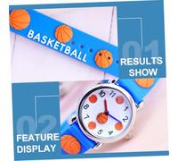 PACKOVE Digital Wrist Watch for Boys with Cute Basketball Cartoon Pattern Scratch-Resistant Material Clear Scale for Accurate Vibrant Pink and Blue Colors